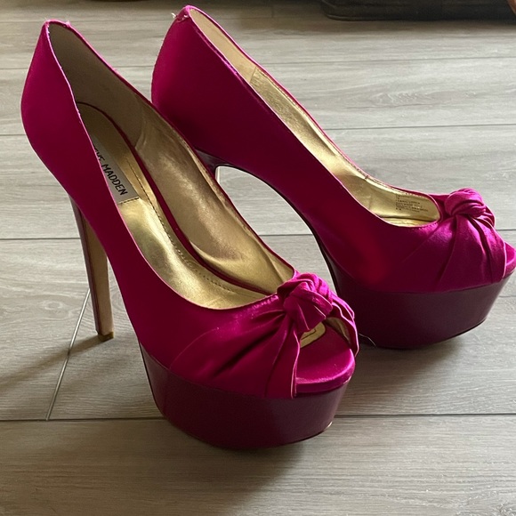 Magenta Steve Madden Erykka Platform Size 10 - Picture 4 of 6